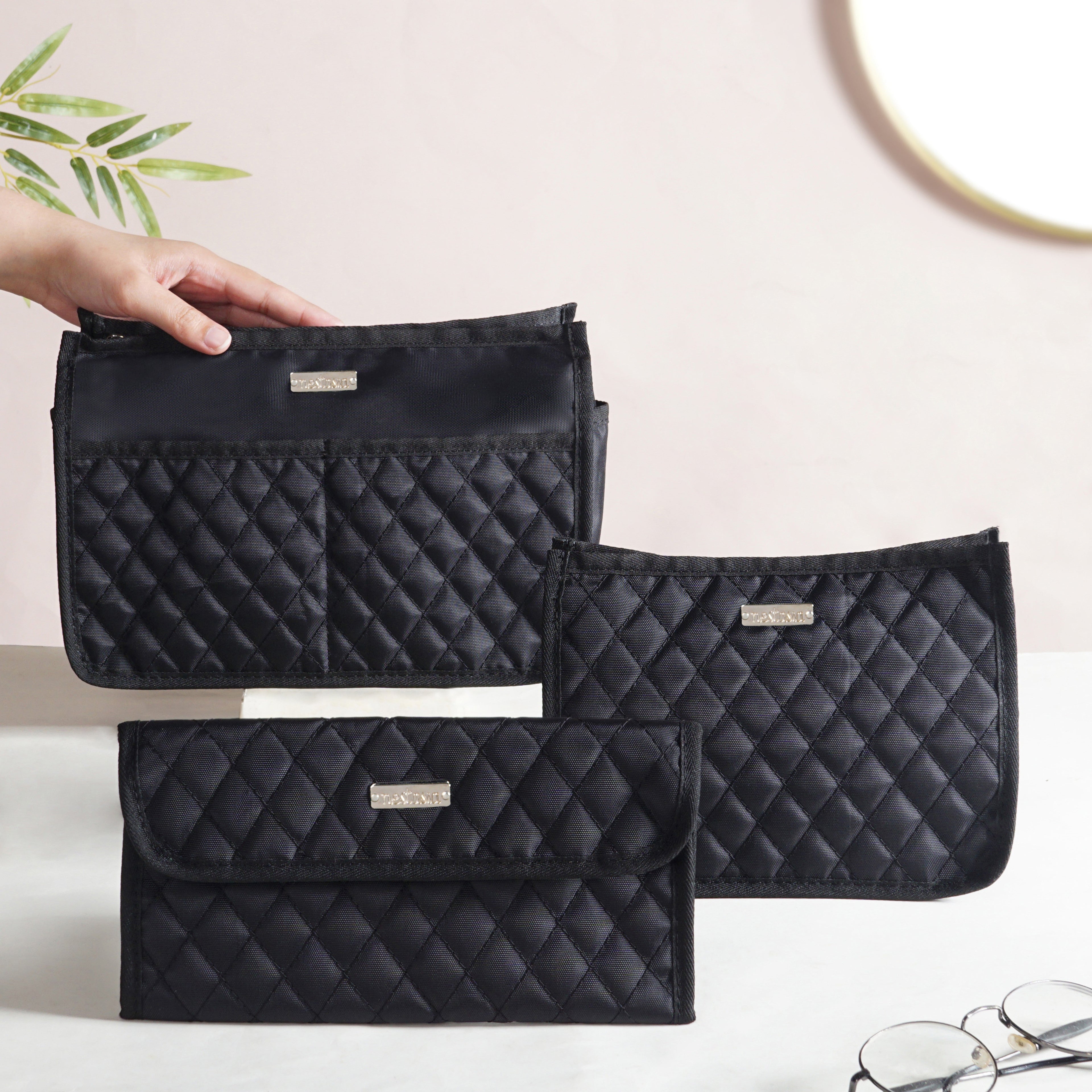 Multipurpose Travel Pouch Set Of 3 Black