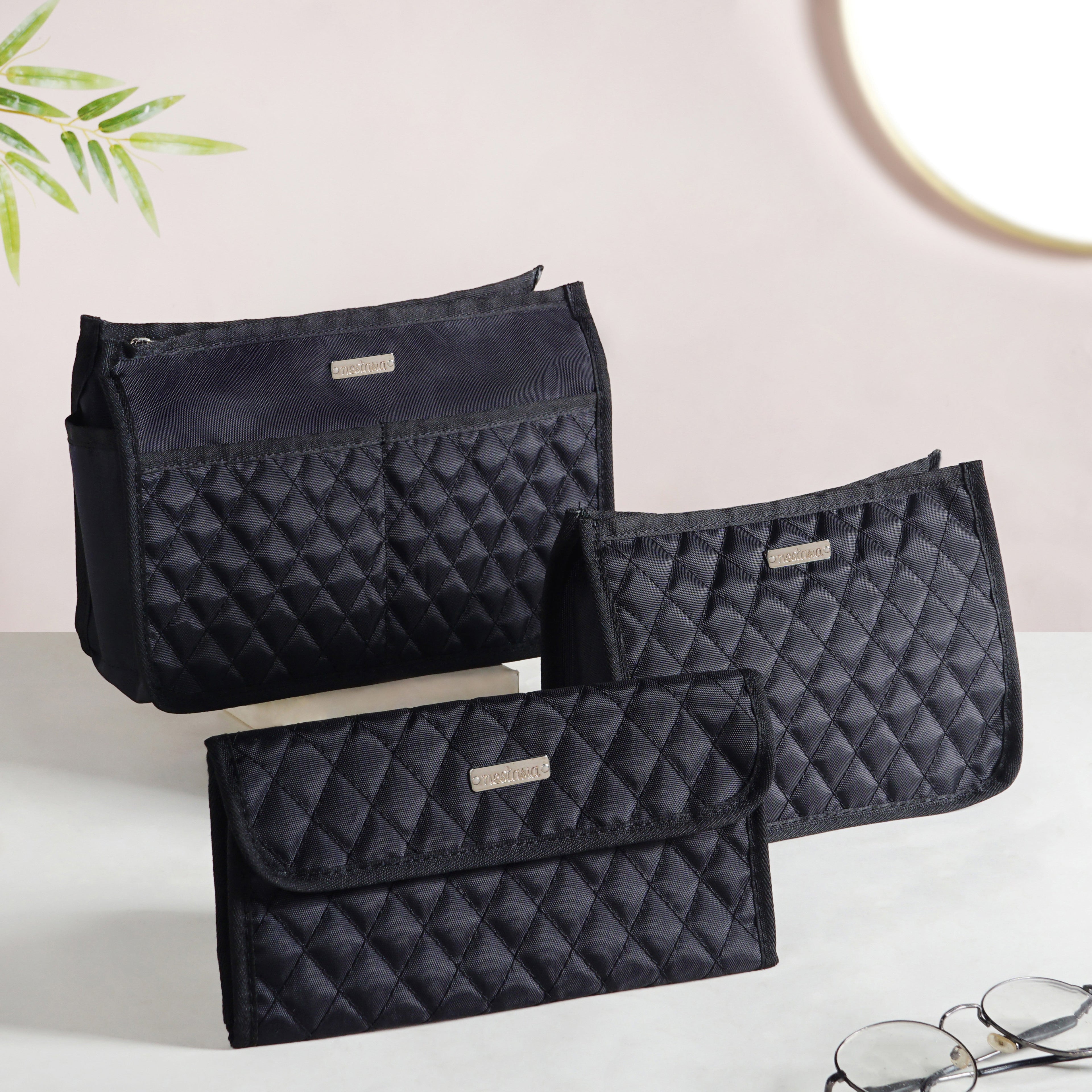 Multipurpose Travel Pouch Set Of 3 Black