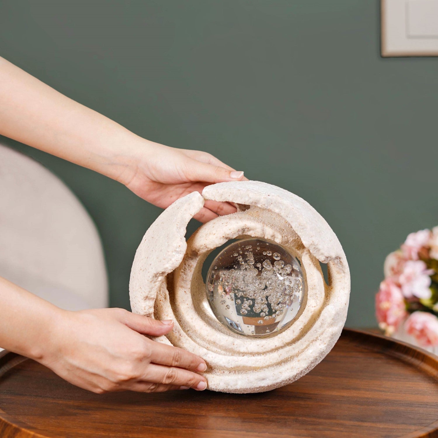 Crystal Ball Textured Sculpture