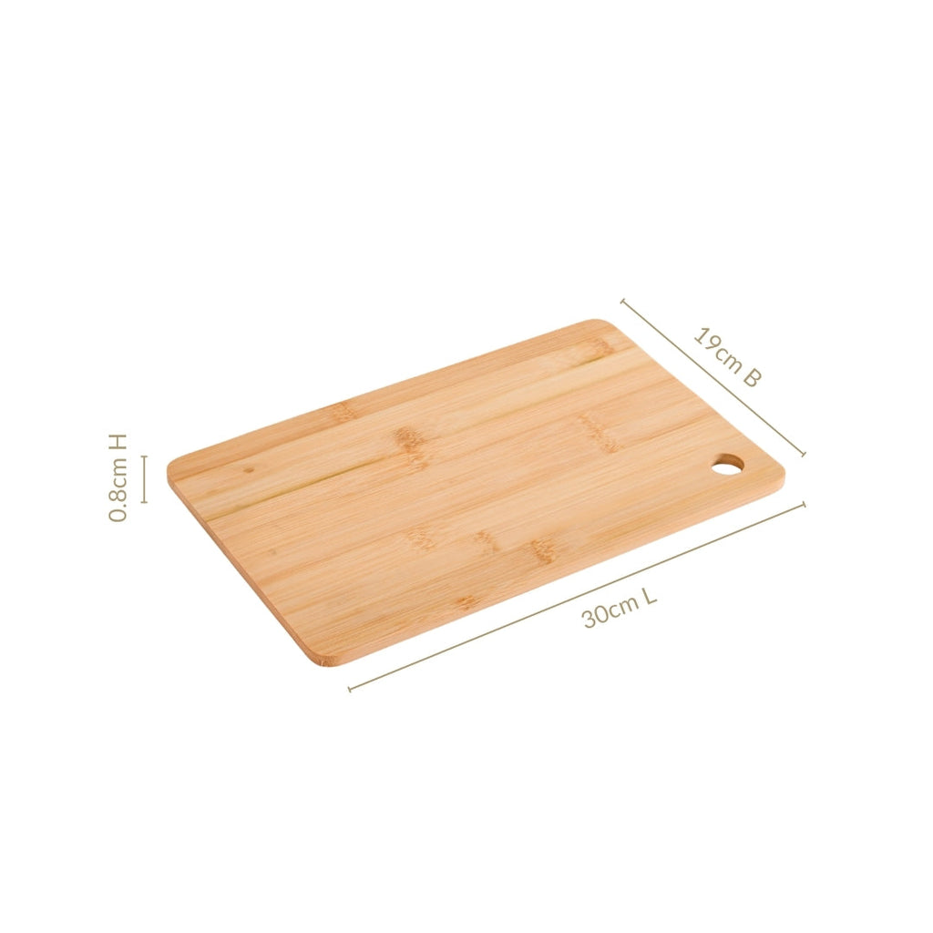 Natural Bamboo Serving Platter Chopping Board Set Of 3