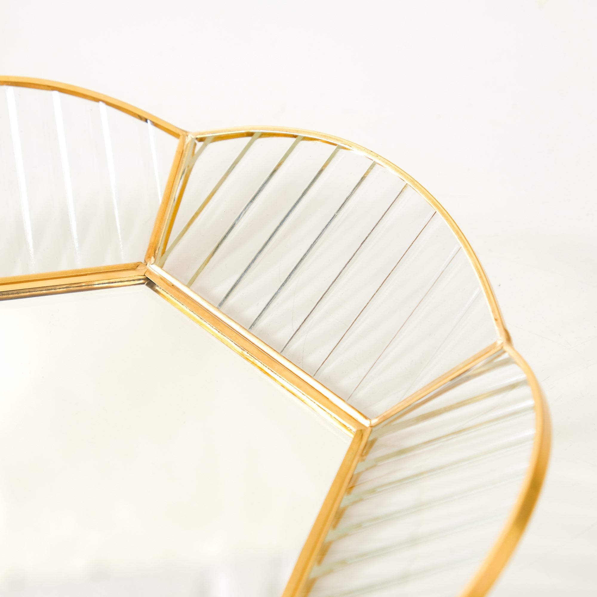 Nested Floral Mirror Vanity Makeup Trays Set Of 2