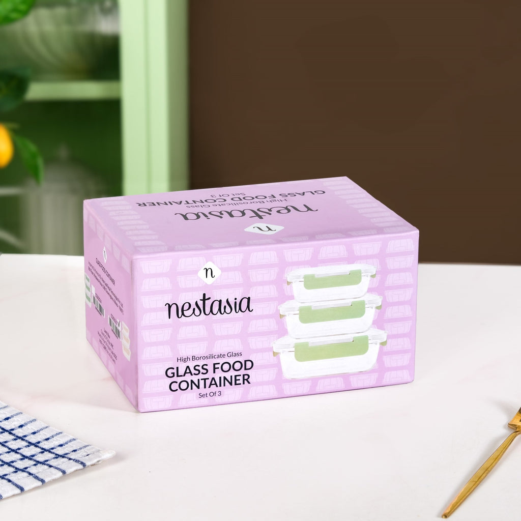 Nestro Lunch Box Set Of 3 Green
