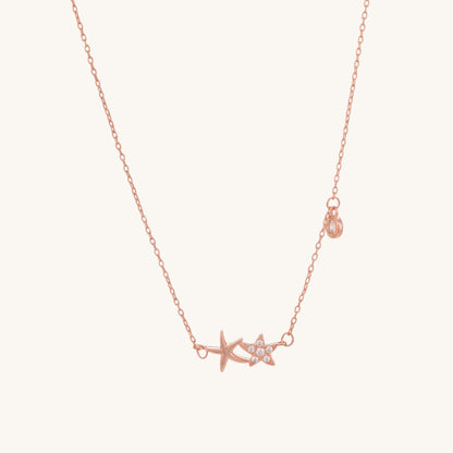 Stelle Twinkle Necklace- 18k Rose Gold Plated