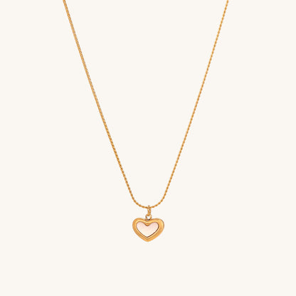 White Heart Necklace