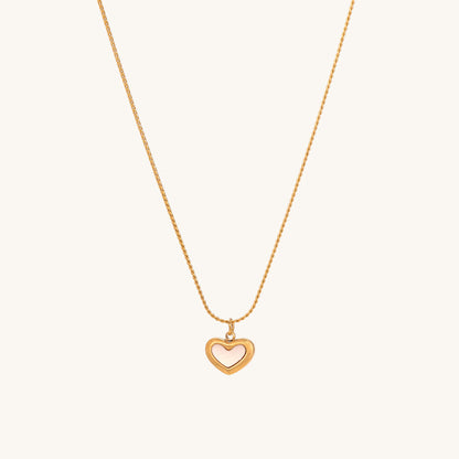 White Heart Necklace & Luminous Lore Bracelet Combo Set