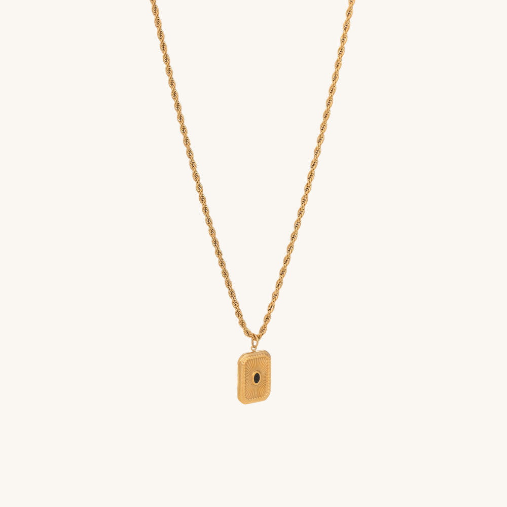 Black Dot Rays Necklace