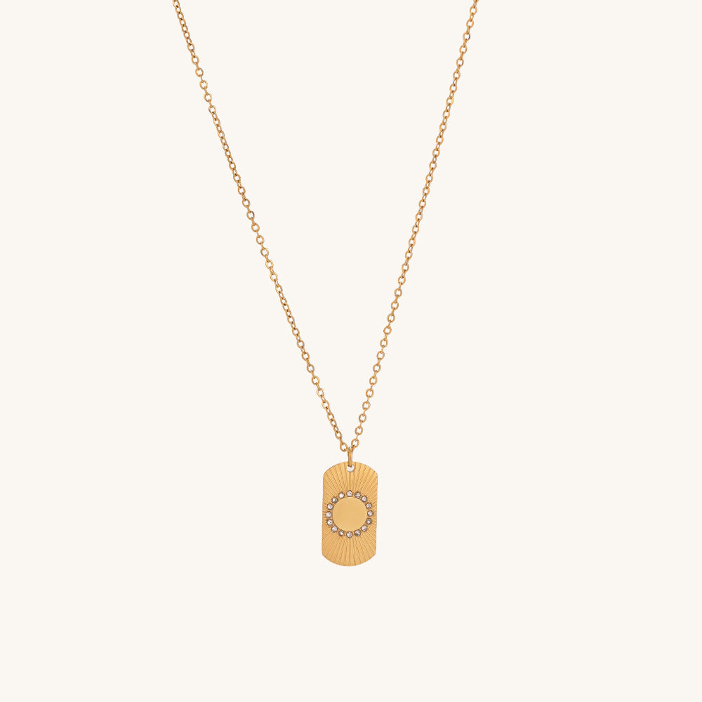 Delicate Round Rays Necklace