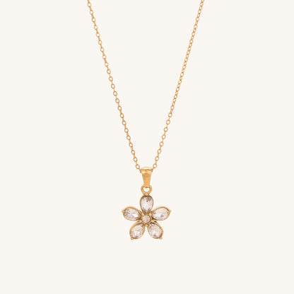 Flower Stone Necklace