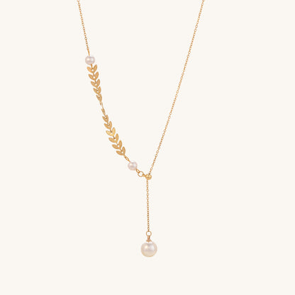 Pearl Fishtail Arrow Chain Necklace