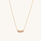 Diamond Wavy Necklace | 18k Gold Vermeil