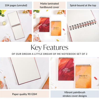 Keep Dream Notebook Set Of 2