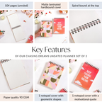 Chasing Dreams Undated Planner Set Of 2