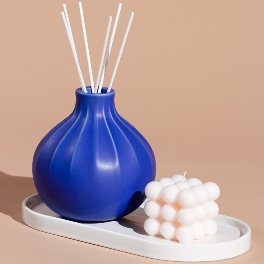 Ribbed Contemporary Vase