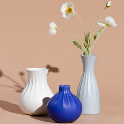 Ribbed Contemporary Vase