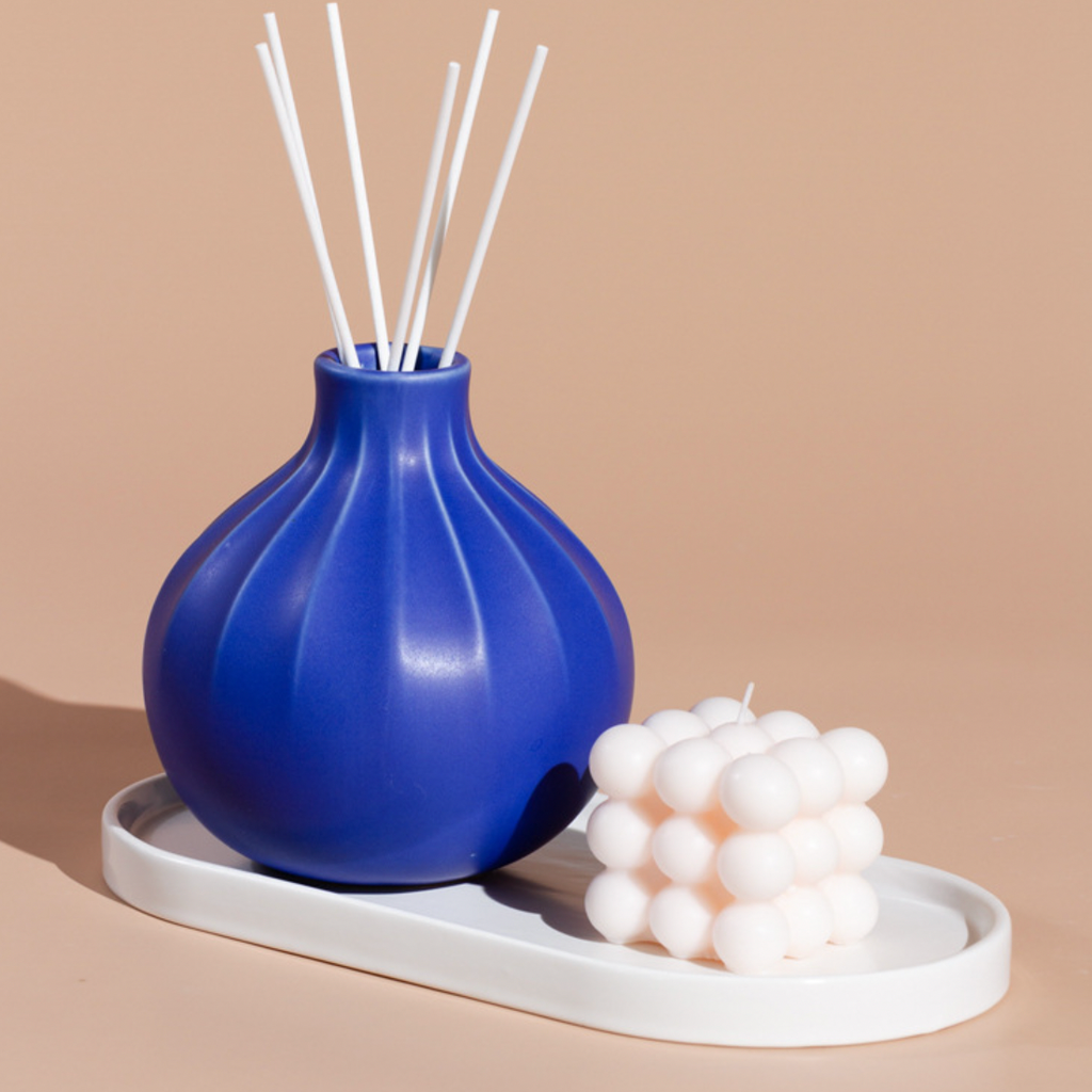 Ribbed Contemporary Vase