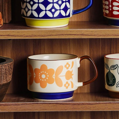 Orange Print Cup