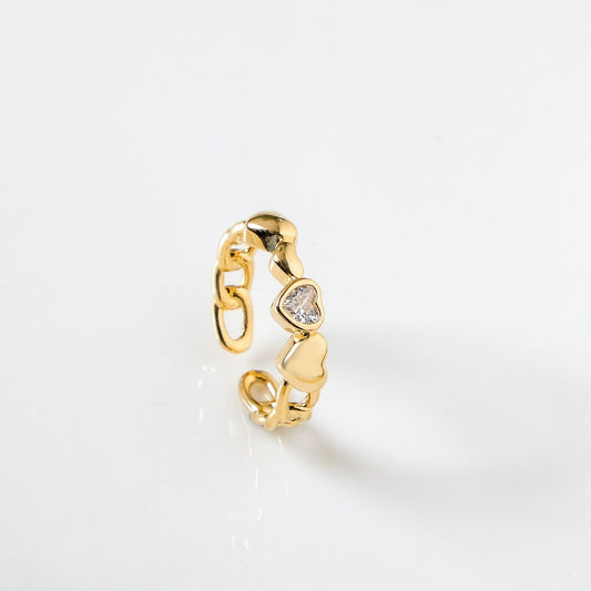 Only Hearts Finger Ring Gold