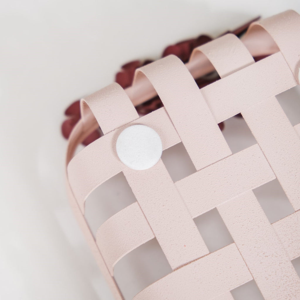 Bloom Pink Metal Decorative Tray 14x6 Inch