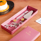Orchid Garden Cake Knife And Server Set Of 2