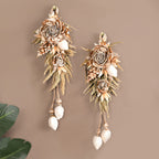 Organic Luxe Bloom Festive Wall Hanging Set Of 2