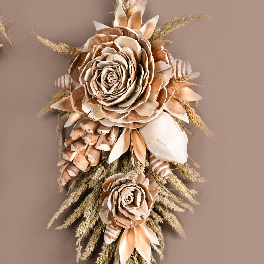 Organic Luxe Bloom Festive Wall Hanging Set Of 2