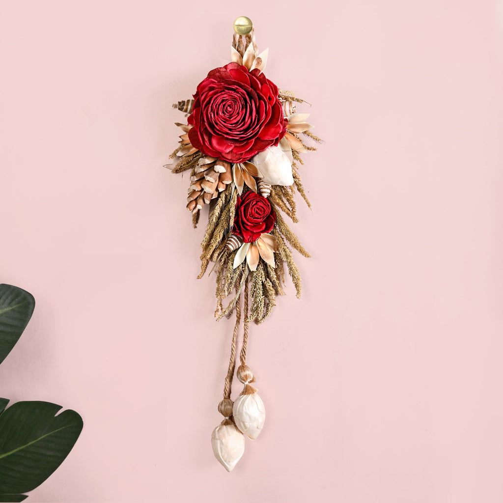 Organic Rose Festive Wall Decor Set Of 2