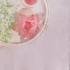 Pastel Pink Tray Cover With Tassels Set Of 2