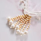 Pastel Pink Tray Cover With Tassels Set Of 2