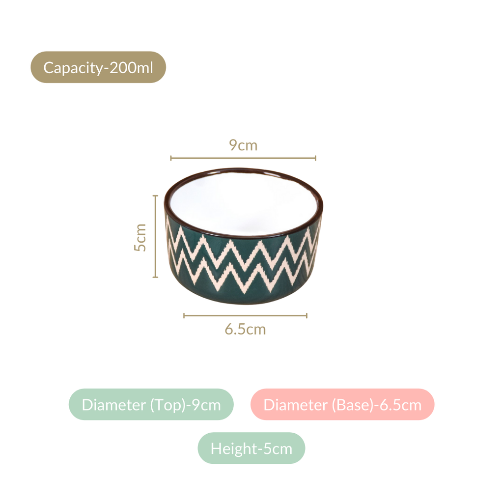 Oscilla Small Bowl Set Of 4 Green 200ml