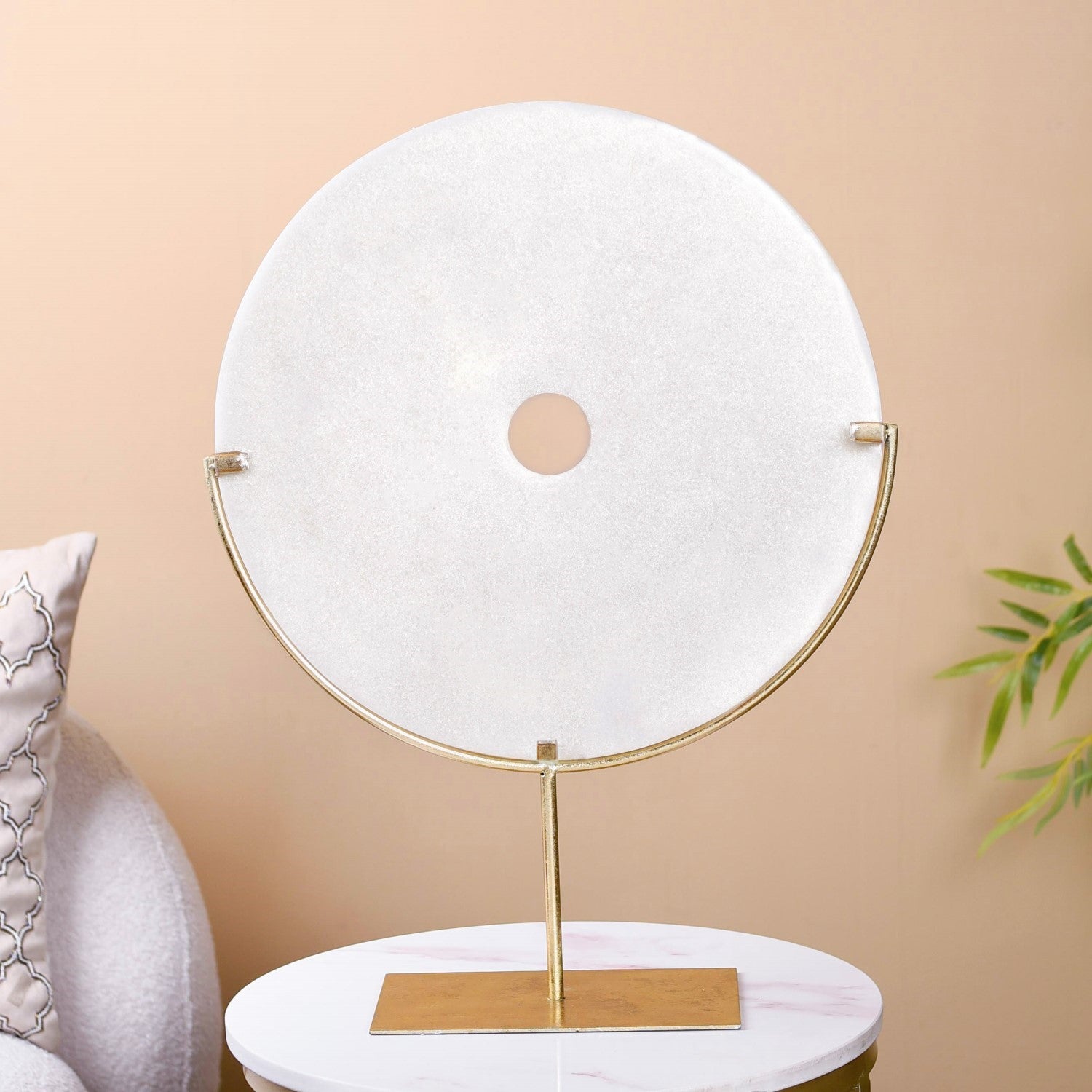 Disc Palm Leaf Luxe Table Decor