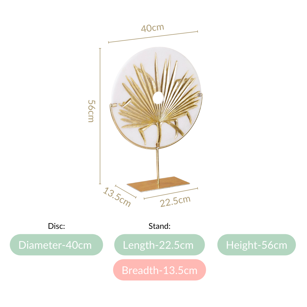 Disc Palm Leaf Luxe Table Decor