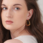 Triangle Shape Hoop Earrings