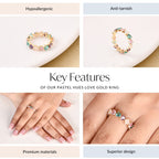 Pastel Hues Love Gold Ring