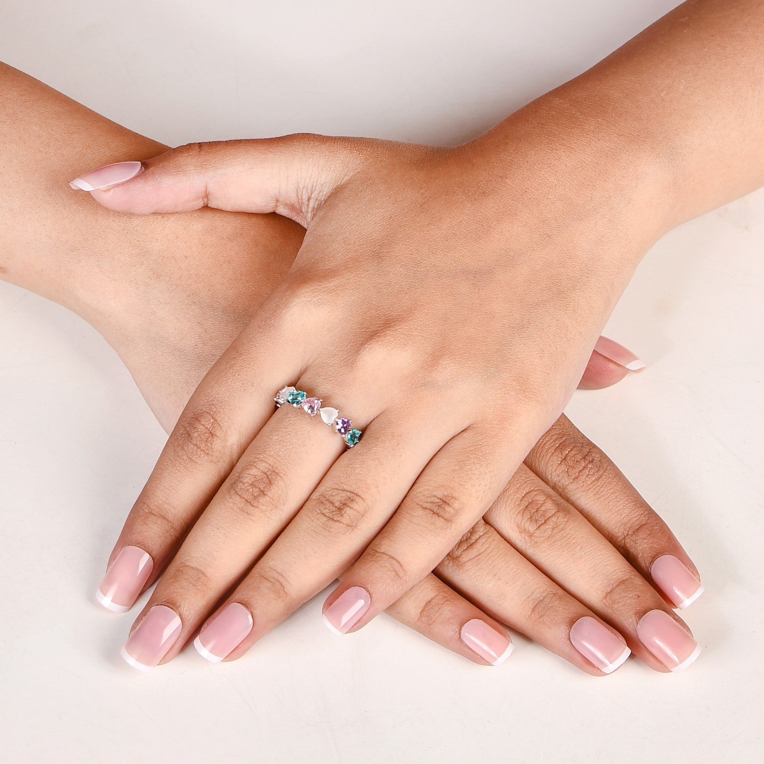 Pastel Hues Love Silver Ring