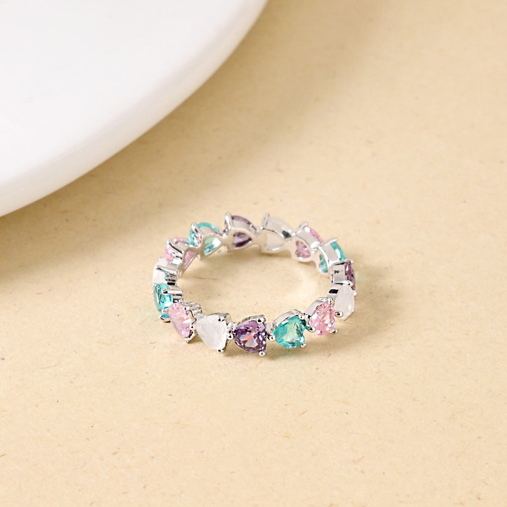 Pastel Hues Love Silver Ring