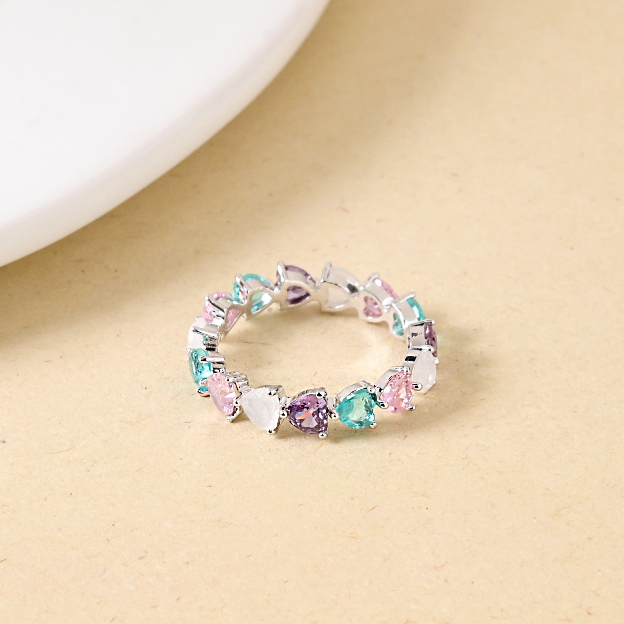 Pastel Hues Love Silver Ring