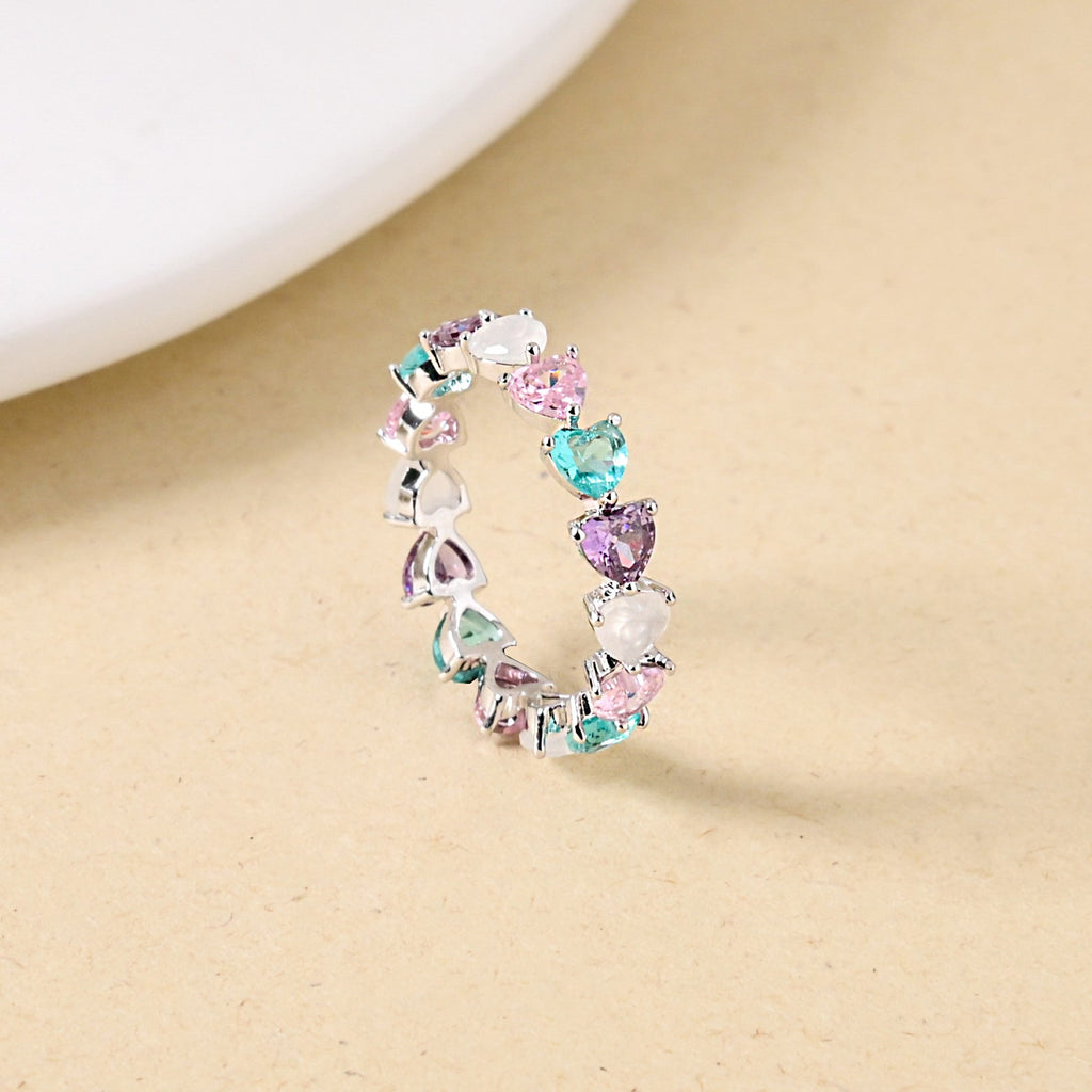 Pastel Hues Love Silver Ring