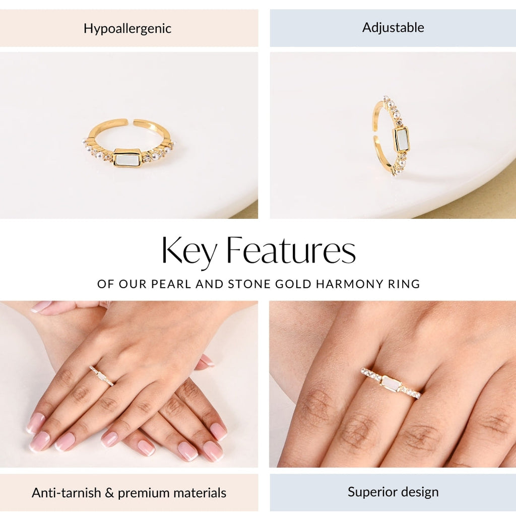 Pearl And Stone Gold Harmony Ring