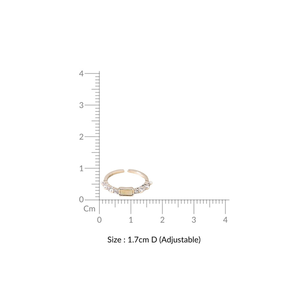 Pearl And Stone Silver Harmony Ring