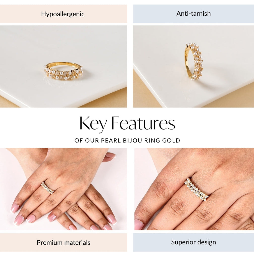 Pearl Bijou Ring Gold