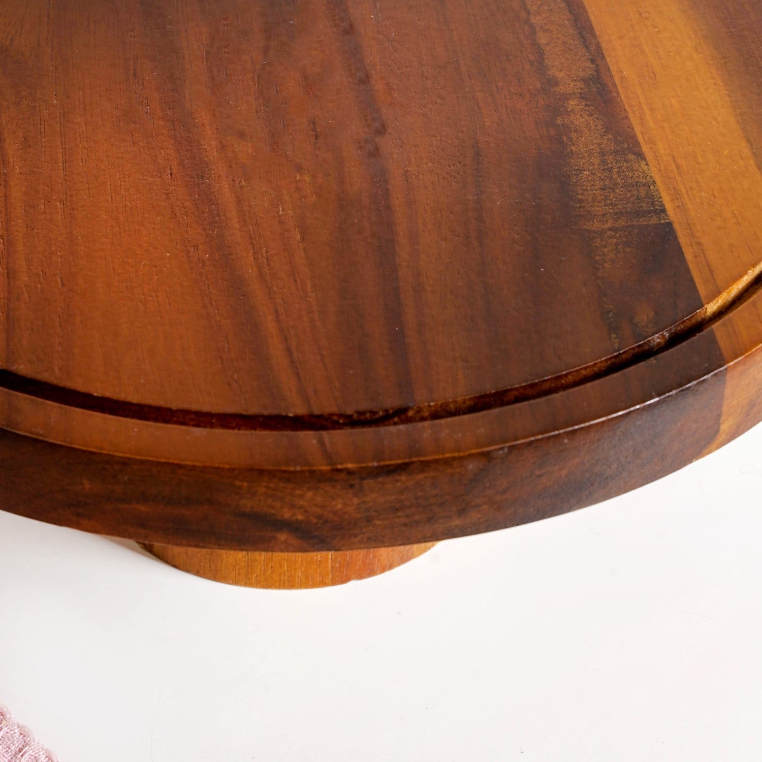 Pedestal Acacia Wood Cake Stand With Cloche 22cm