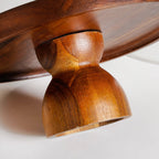 Pedestal Acacia Wood Cake Stand With Cloche 22cm