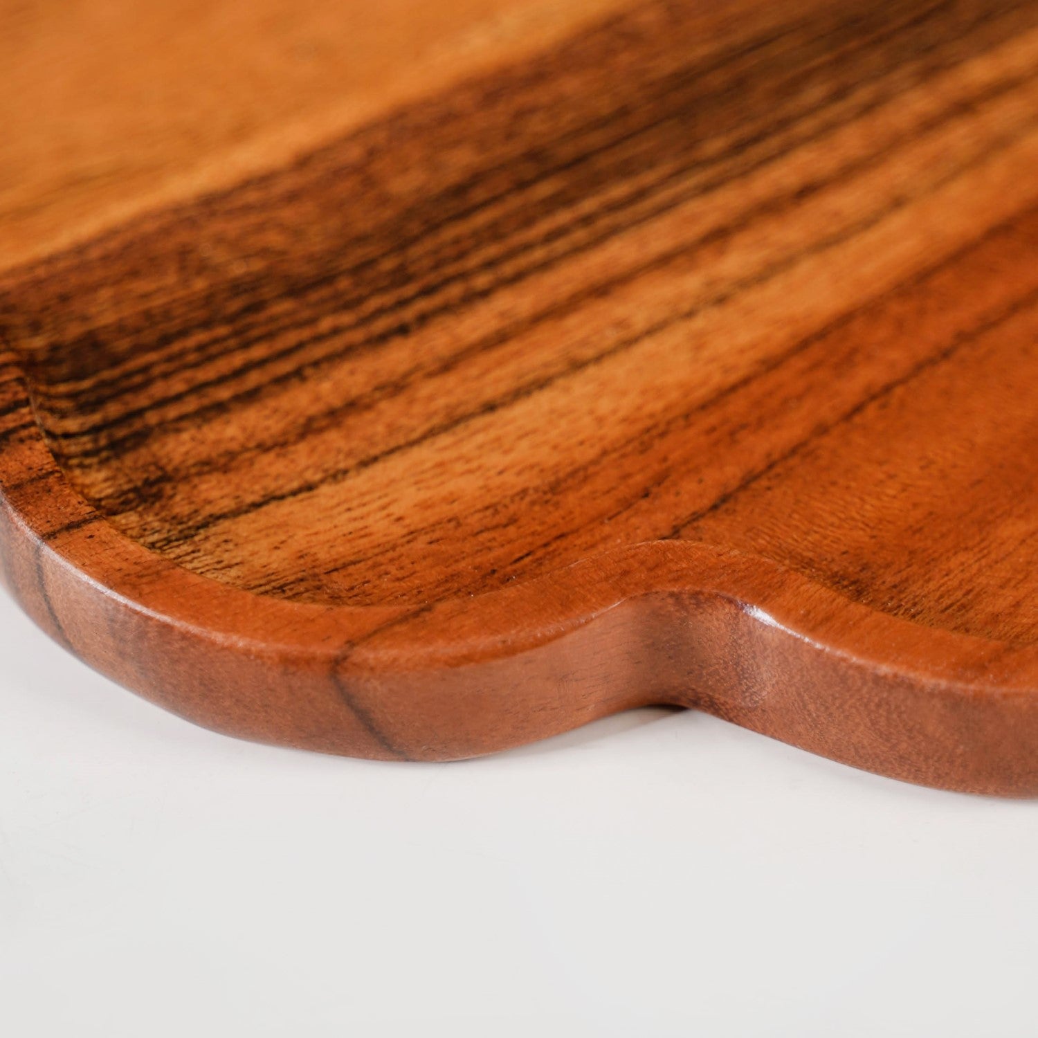 Flower Shaped Acacia Wood Serving Platter