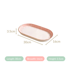 Set Of 2 Azo Pink Serving Platters 12 Inch