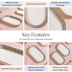 Azo Grey Set Of 2 Serving Platters 12 Inch