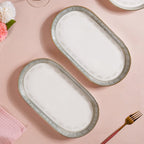Azo Grey Set Of 2 Serving Platters 12 Inch