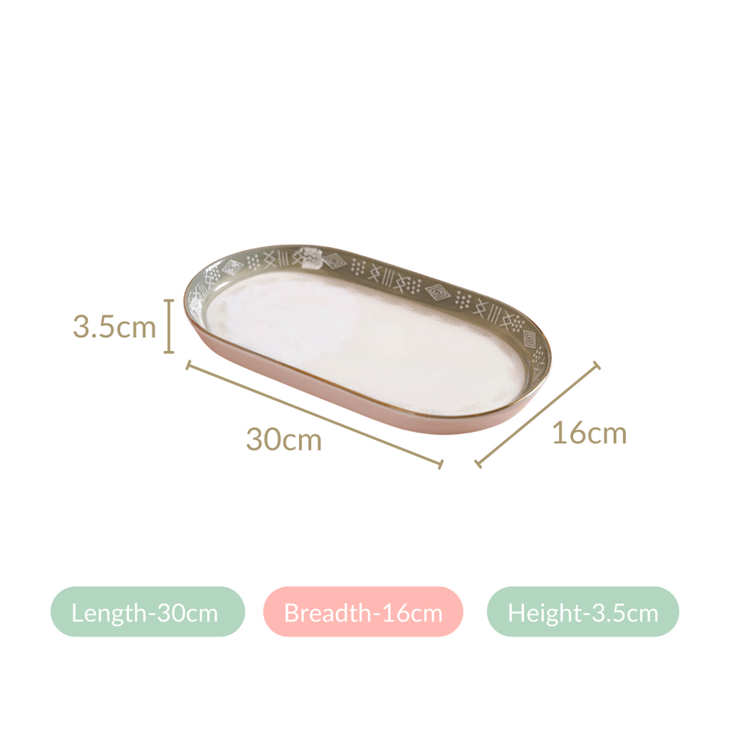 Azo Grey Set Of 2 Serving Platters 12 Inch