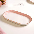 Set Of 2 Azo Pink Serving Platters 12 Inch