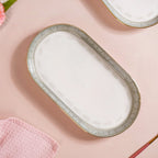 Azo Grey Set Of 2 Serving Platters 12 Inch