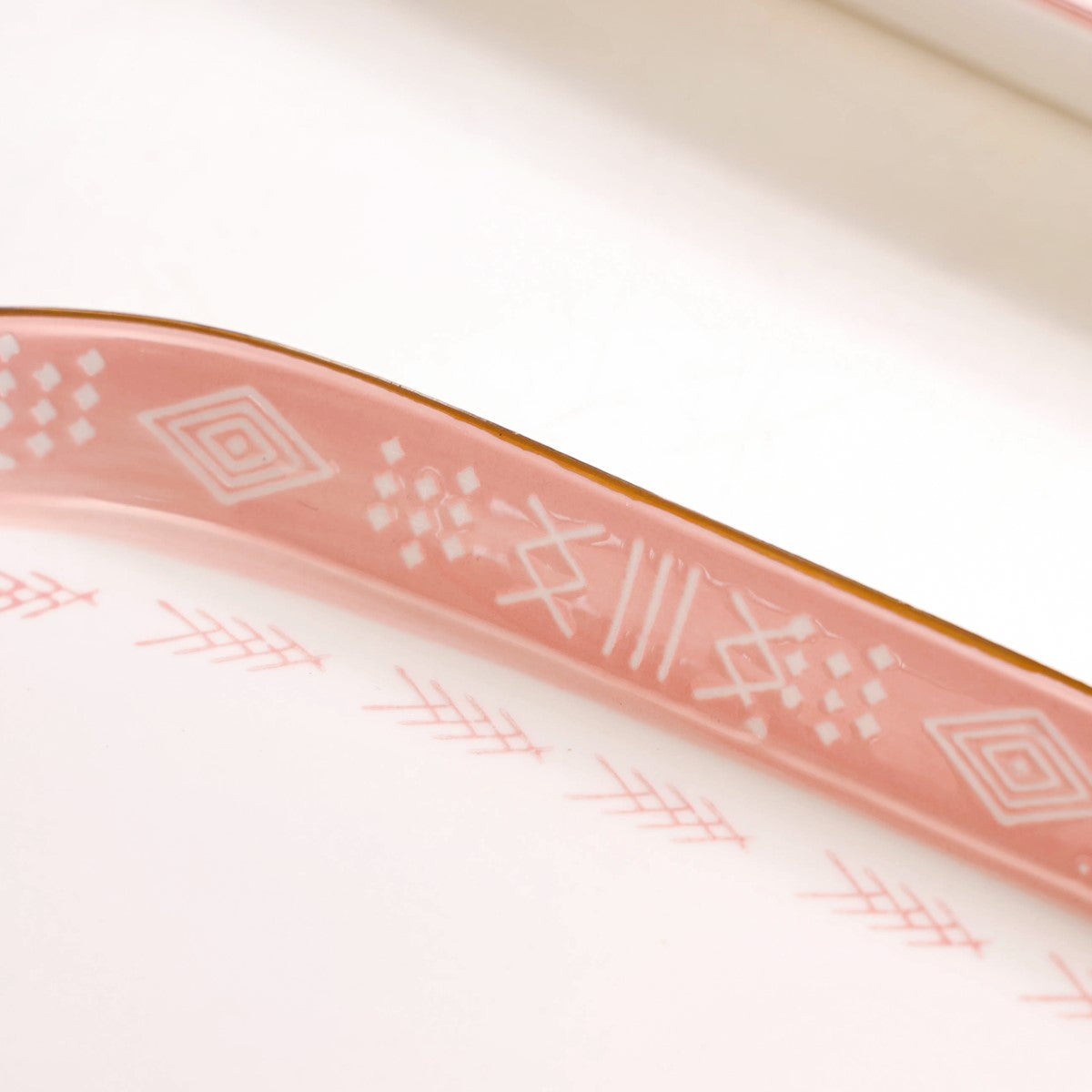 Set Of 2 Azo Pink Serving Platters 12 Inch